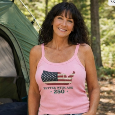Better With Age 250 – Women’s Micro-Rib Patriotic Tank Top