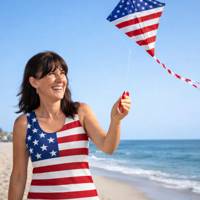 USA Stars and Stripes – All Over Print Tank – Pam’s Pick