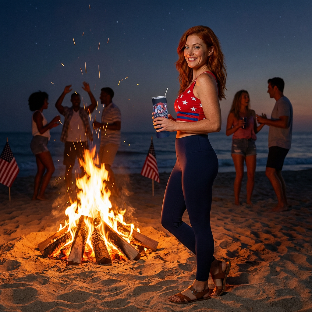 USA Party Like It’s 1776 Stainless Steel Straw Tumbler – 20oz Patriotic Drinkware - Image 7