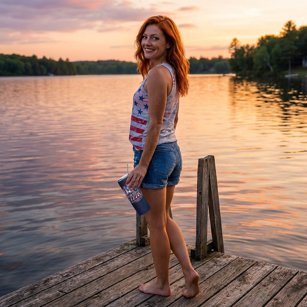 USA Party Like It’s 1776 Stainless Steel Straw Tumbler – 20oz Patriotic Drinkware - Image 8