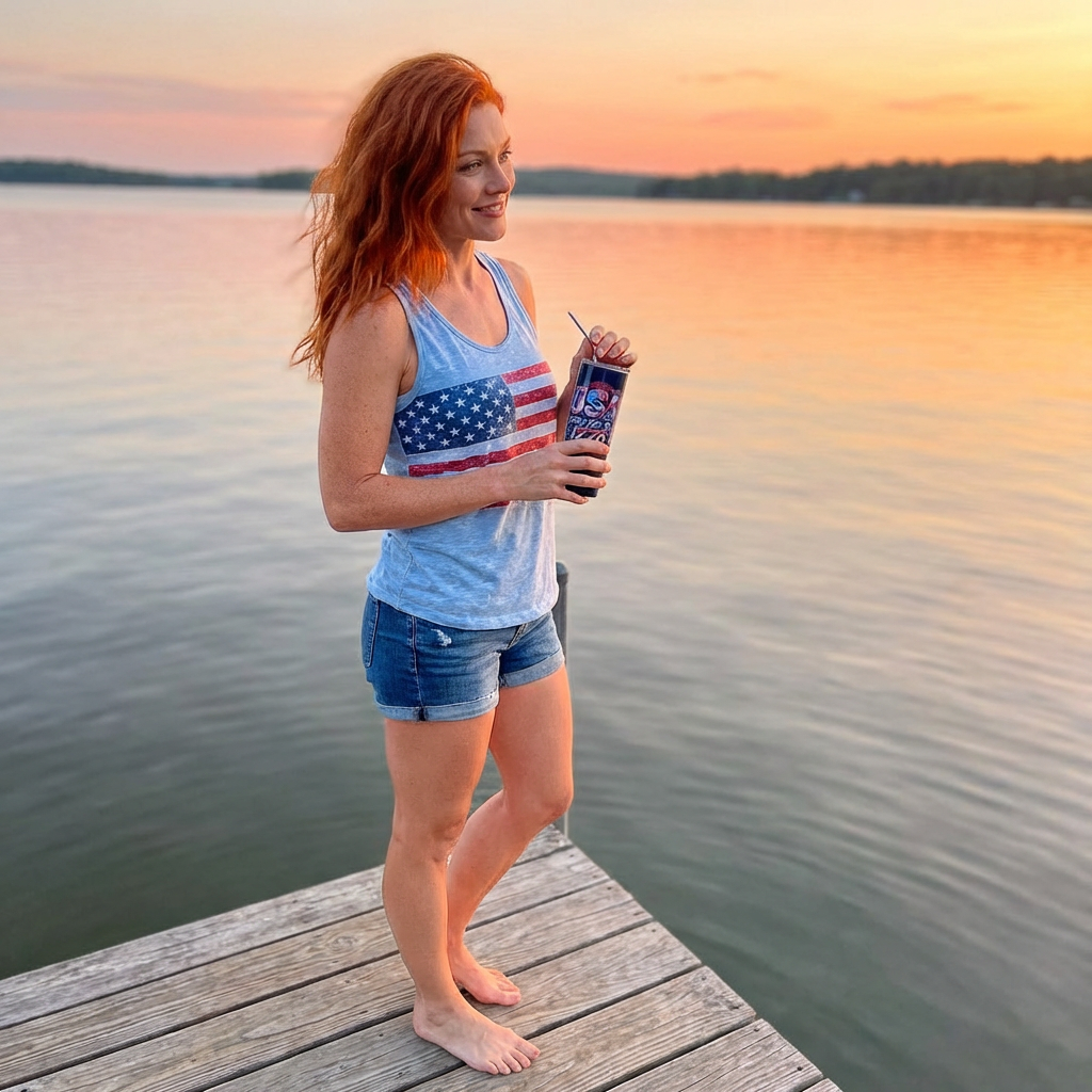 USA Party Like It’s 1776 Stainless Steel Straw Tumbler – 20oz Patriotic Drinkware - Image 4