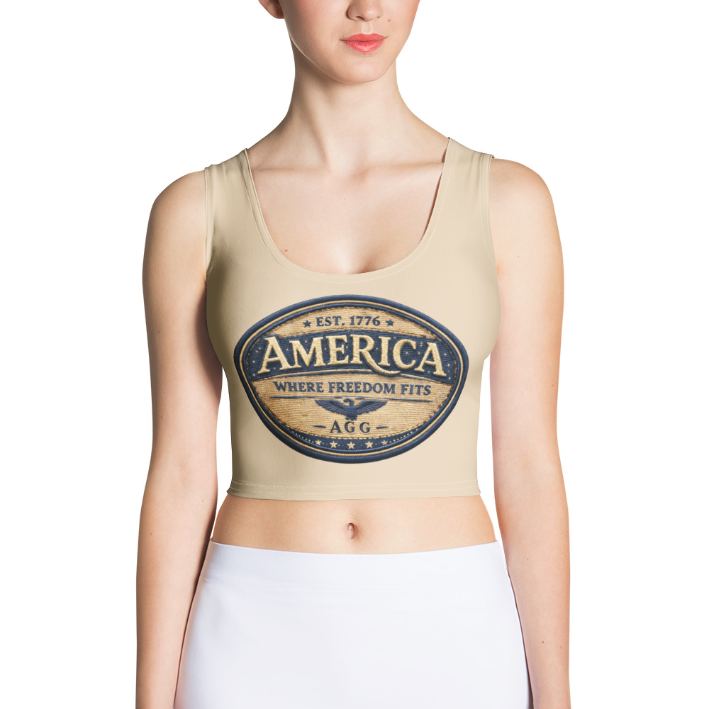 American Heritage – Where Freedom Fits Women’s Crop Top - Image 13