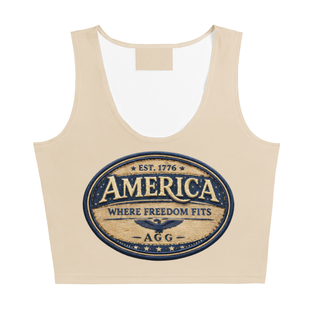 American Heritage – Where Freedom Fits Women’s Crop Top - Image 15