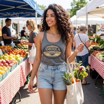 American Heritage – Where Freedom Fits Women’s Racerback Tank