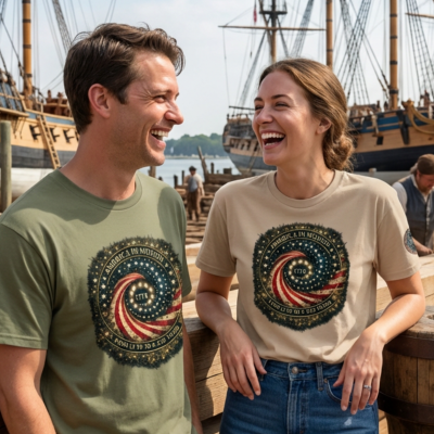 America In Motion 250 Unisex Patriotic T-Shirt – 1776 USA Heritage Shirt