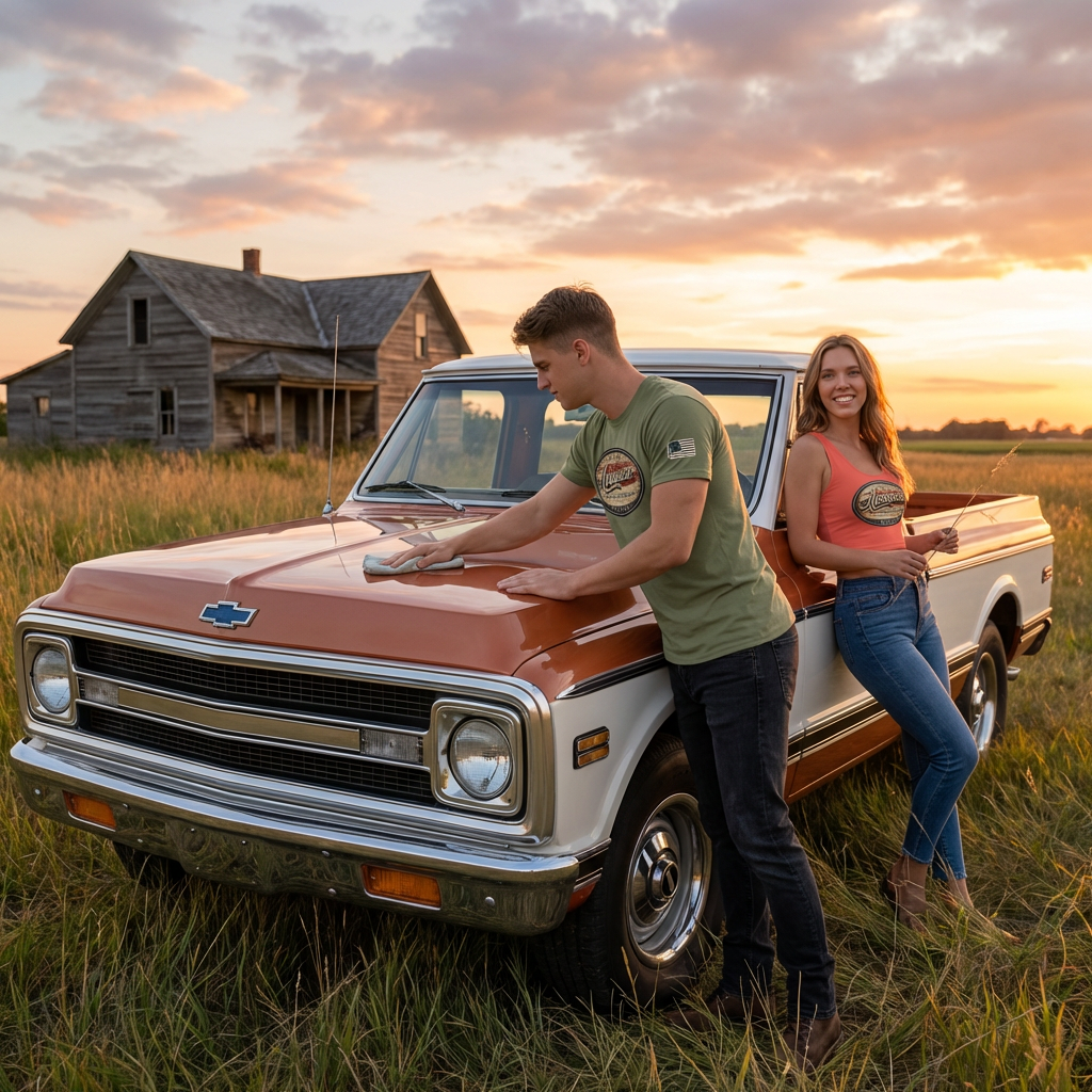 America Heritage – Land of Grit & Grace Unisex Classic Tee | Patriotic American T-Shirt - Image 2