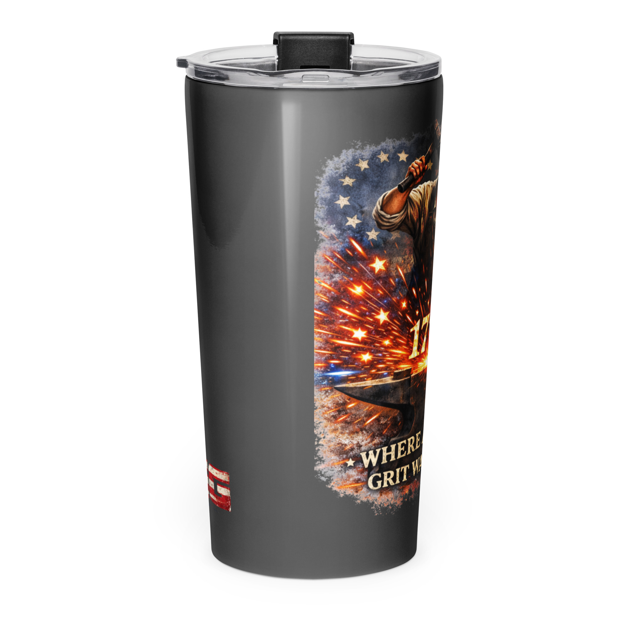Forged in Freedom 1776 Tumbler – Origins of Grit Series (Steel Edition) - Image 3
