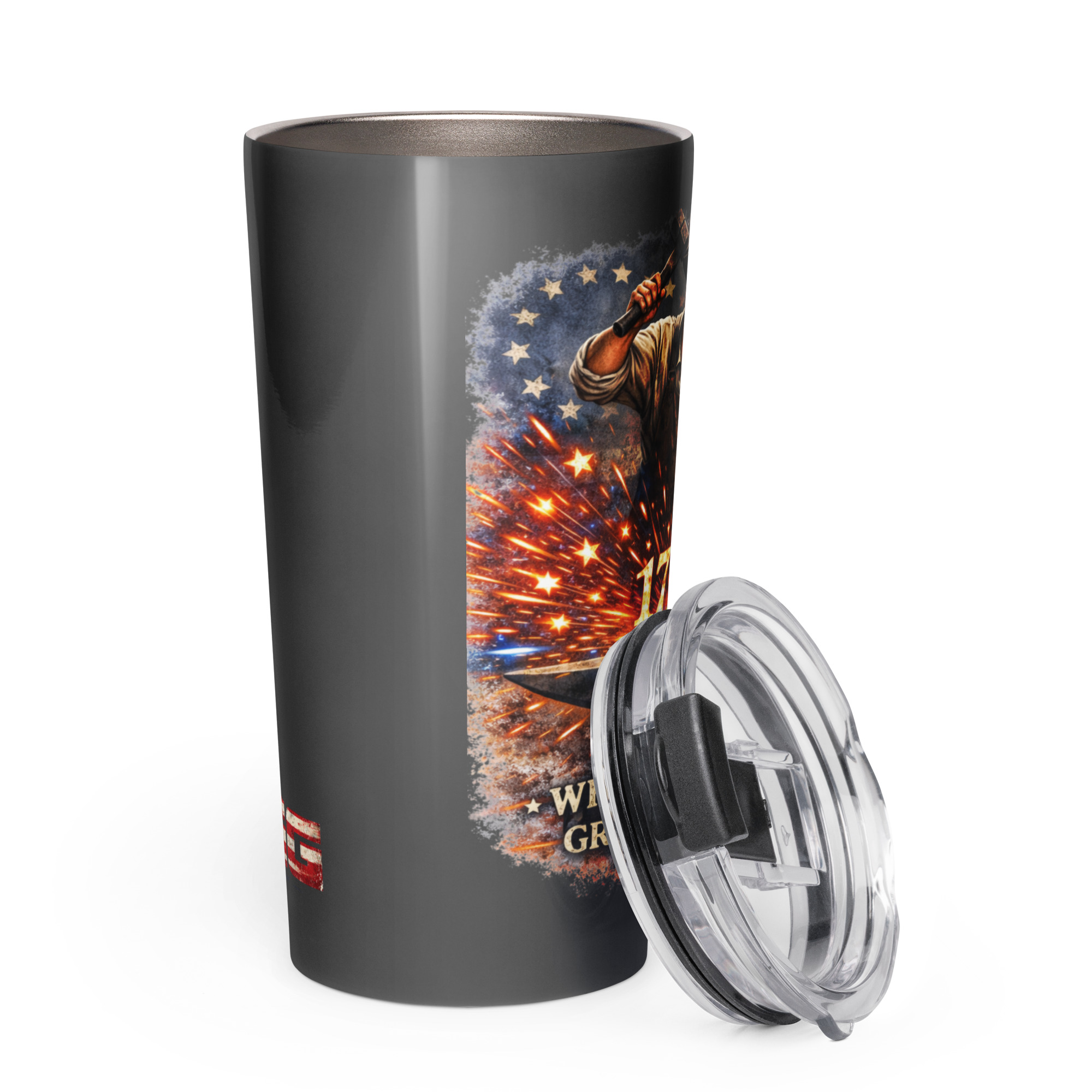Forged in Freedom 1776 Tumbler – Origins of Grit Series (Steel Edition) - Image 6