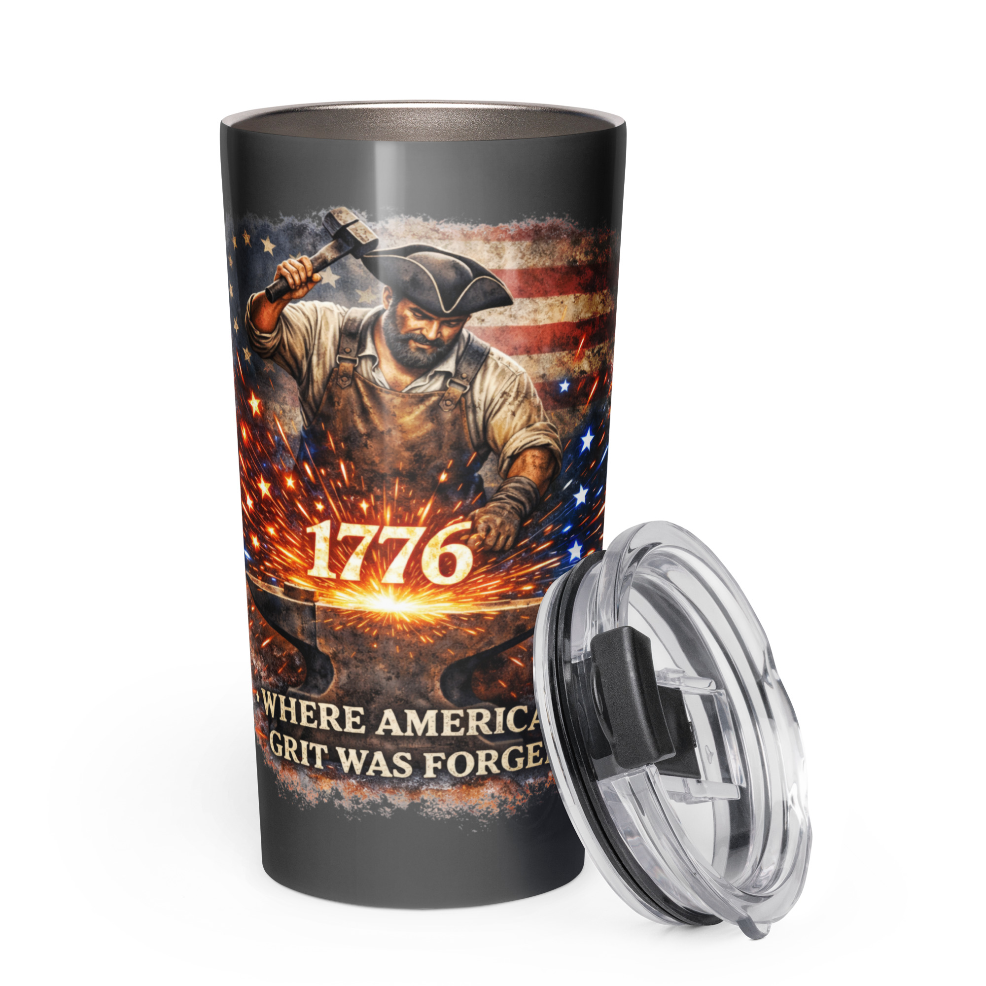Forged in Freedom 1776 Tumbler – Origins of Grit Series (Steel Edition) - Image 8