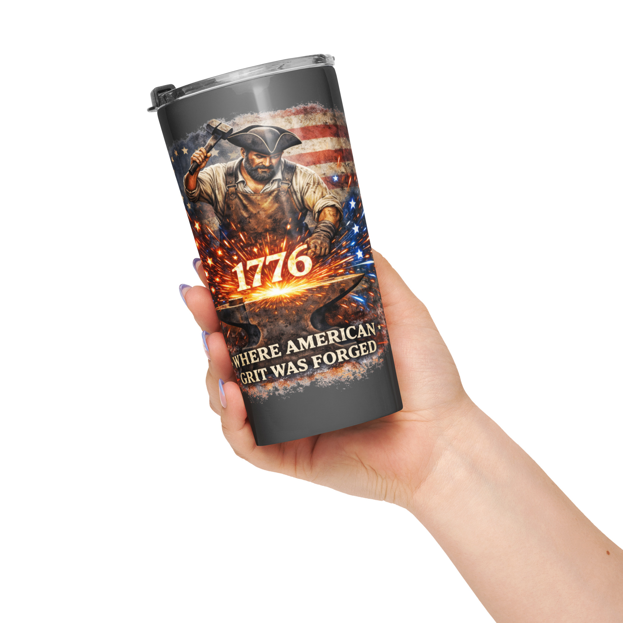 Forged in Freedom 1776 Tumbler – Origins of Grit Series (Steel Edition) - Image 16