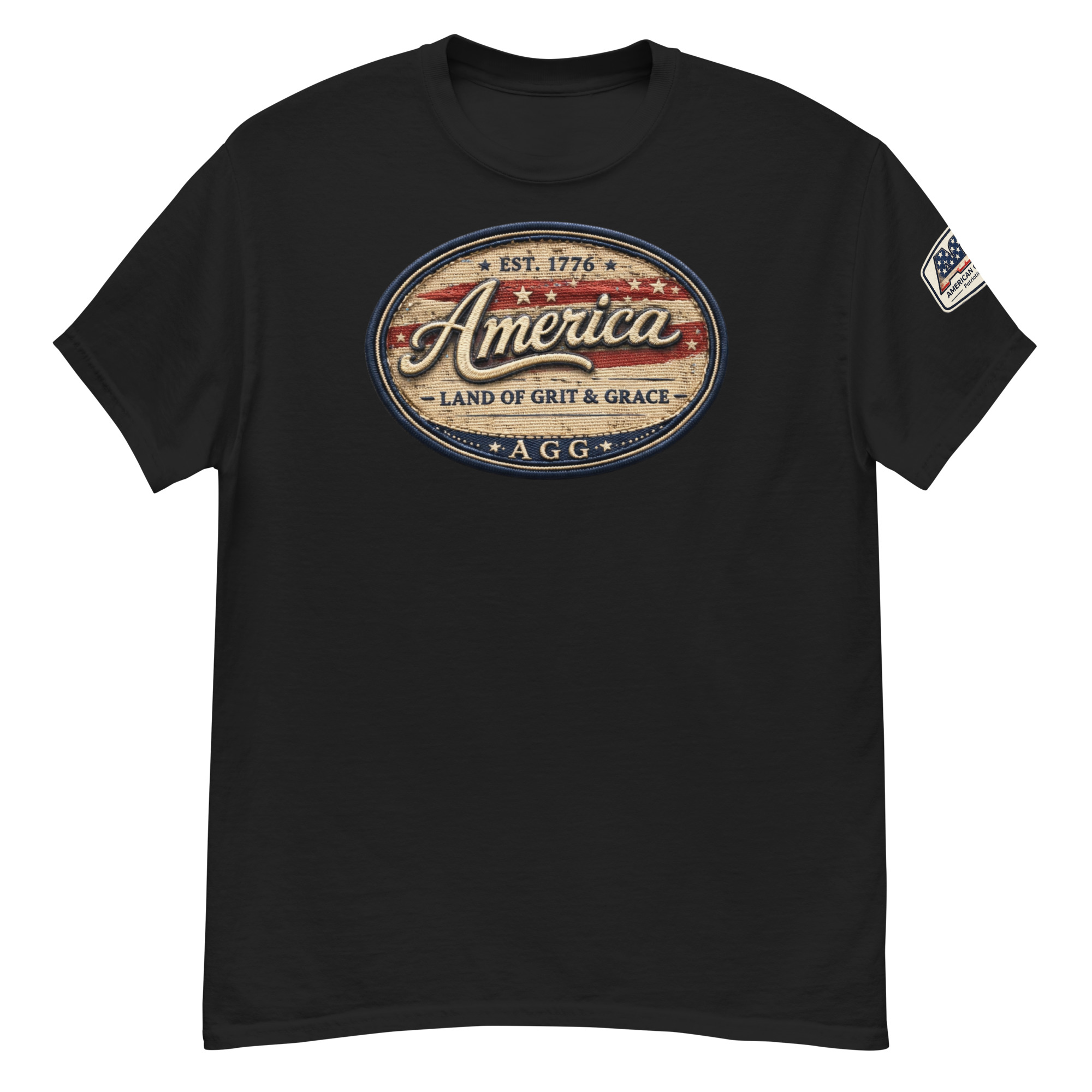 America Heritage – Land of Grit & Grace Unisex Classic Tee | Patriotic American T-Shirt - Image 23