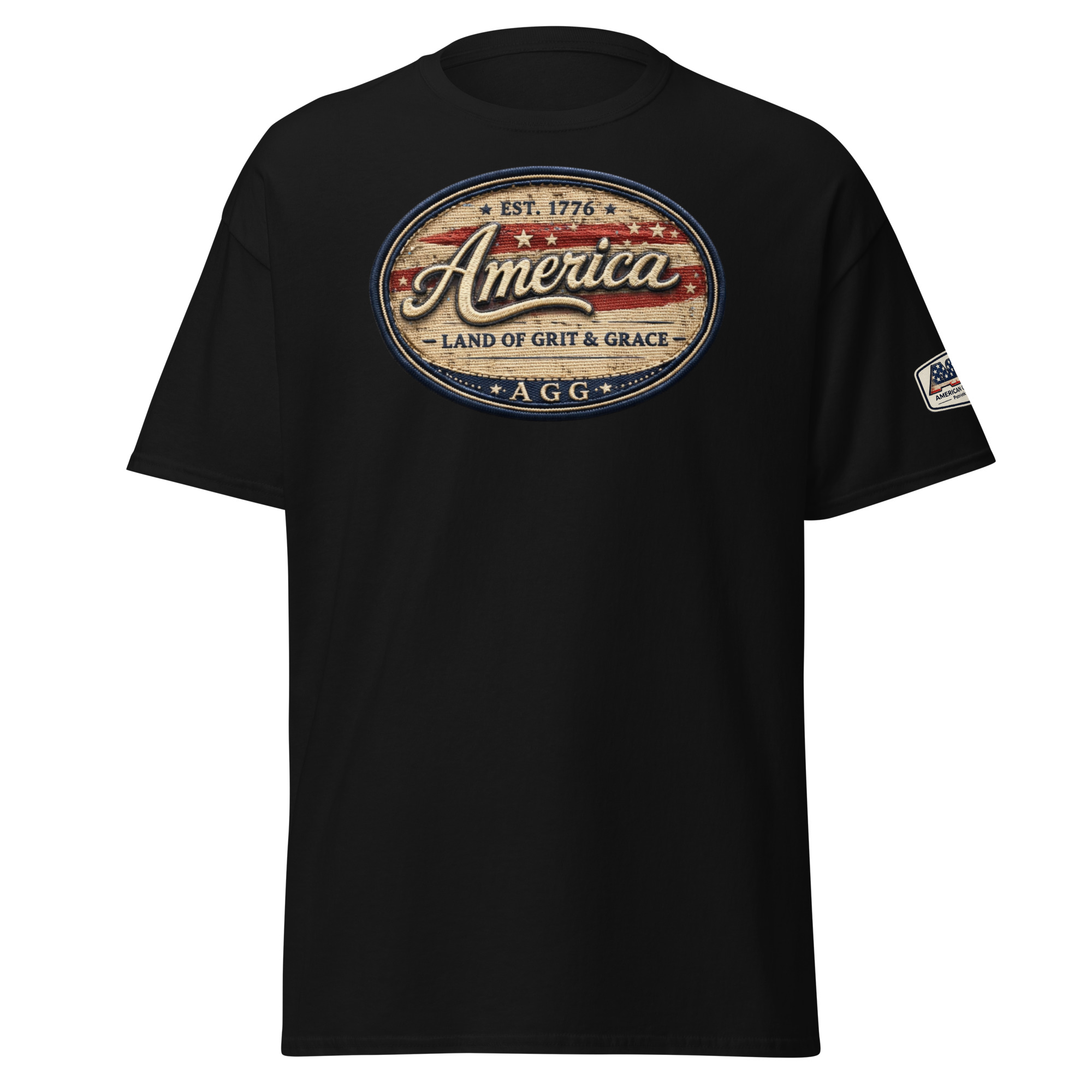America Heritage – Land of Grit & Grace Unisex Classic Tee | Patriotic American T-Shirt - Image 15