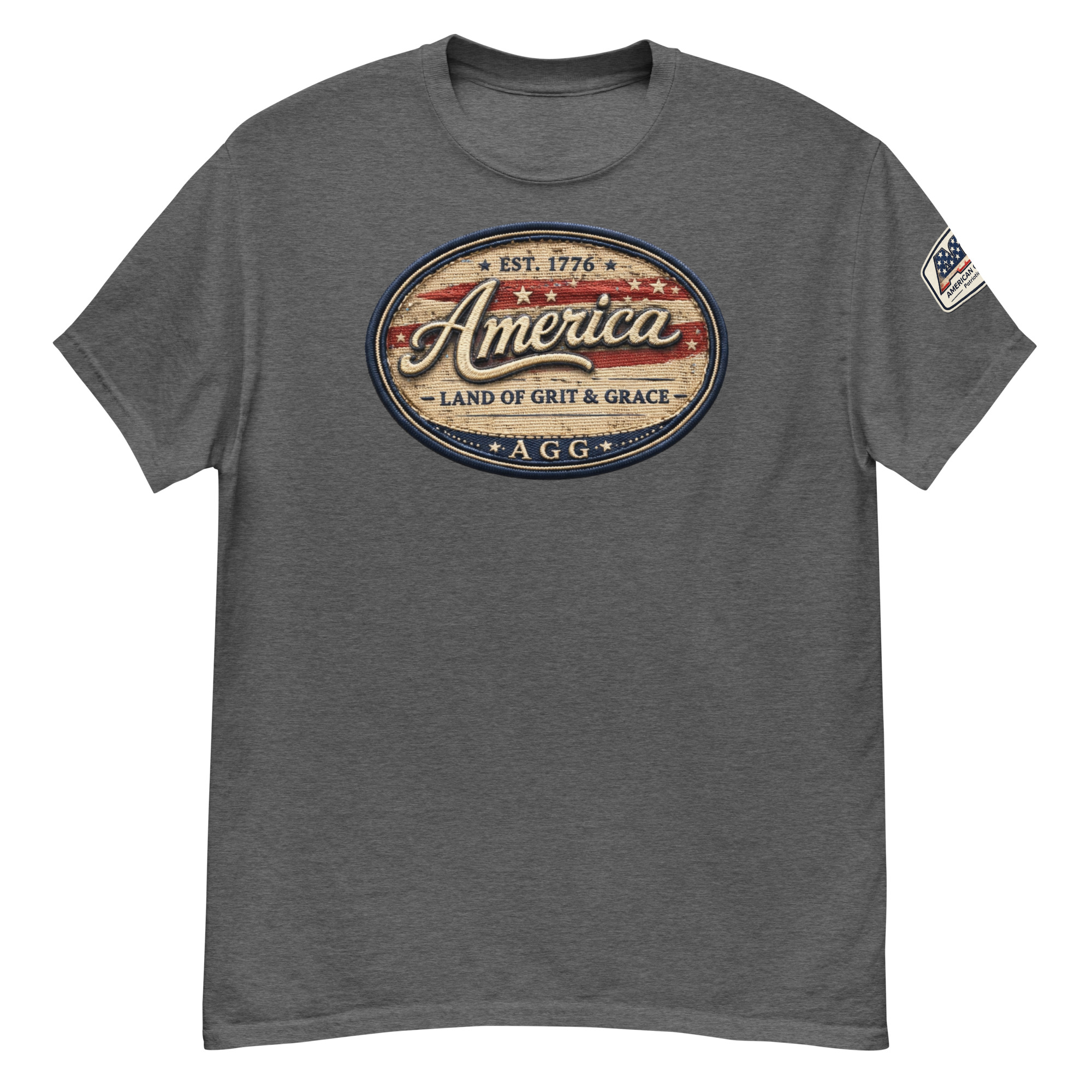 America Heritage – Land of Grit & Grace Unisex Classic Tee | Patriotic American T-Shirt - Image 25