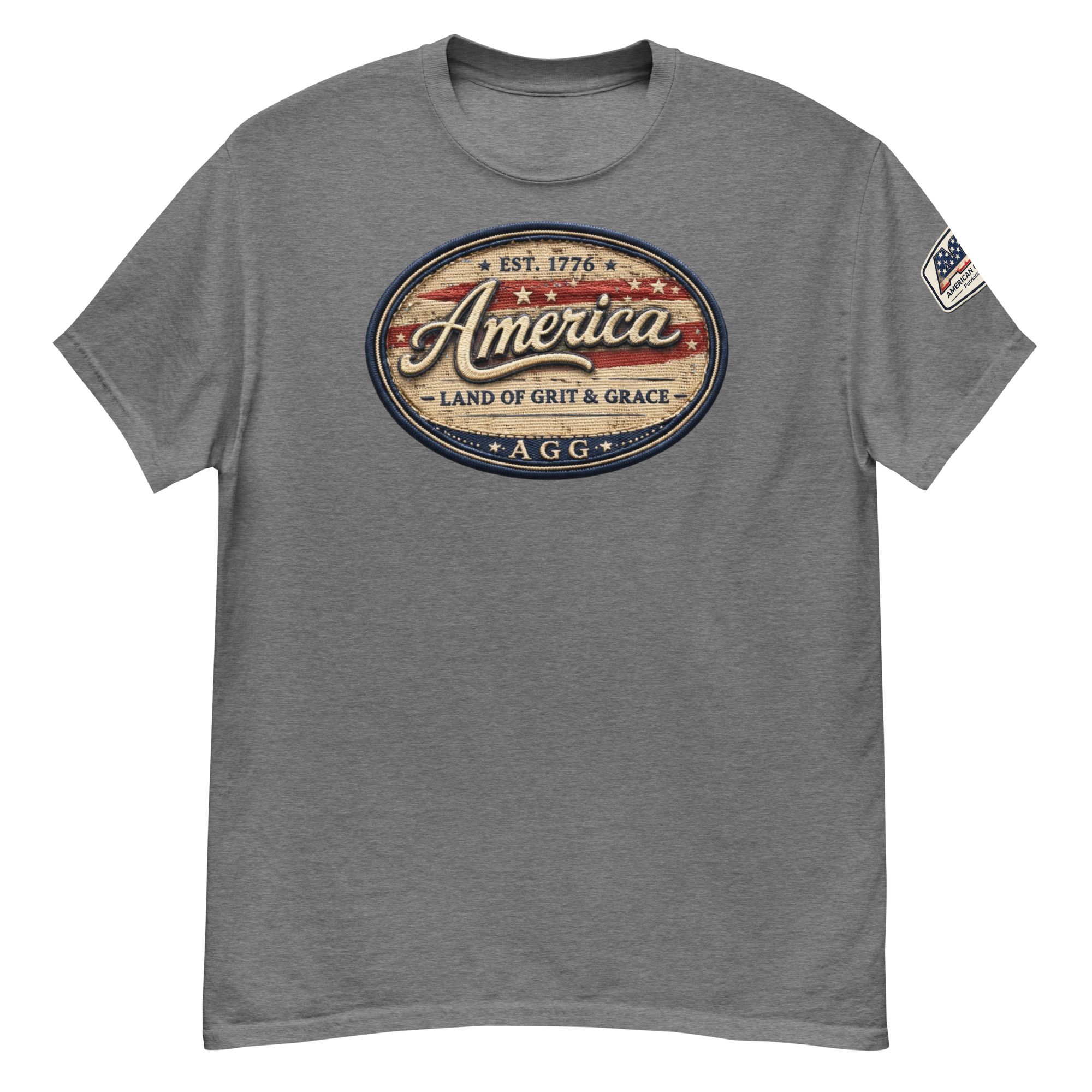 America Heritage – Land of Grit & Grace Unisex Classic Tee | Patriotic American T-Shirt - Image 27
