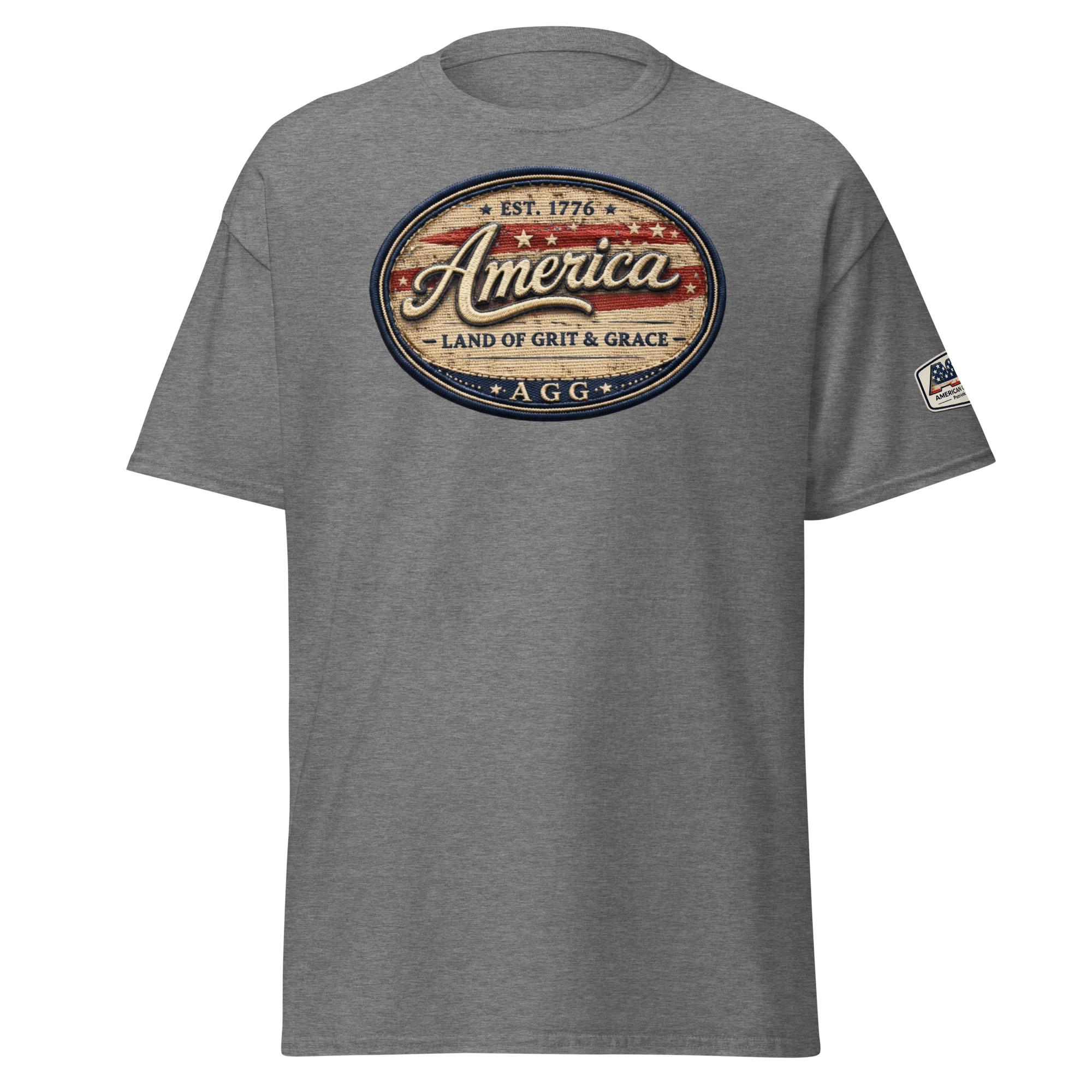 America Heritage – Land of Grit & Grace Unisex Classic Tee | Patriotic American T-Shirt - Image 19