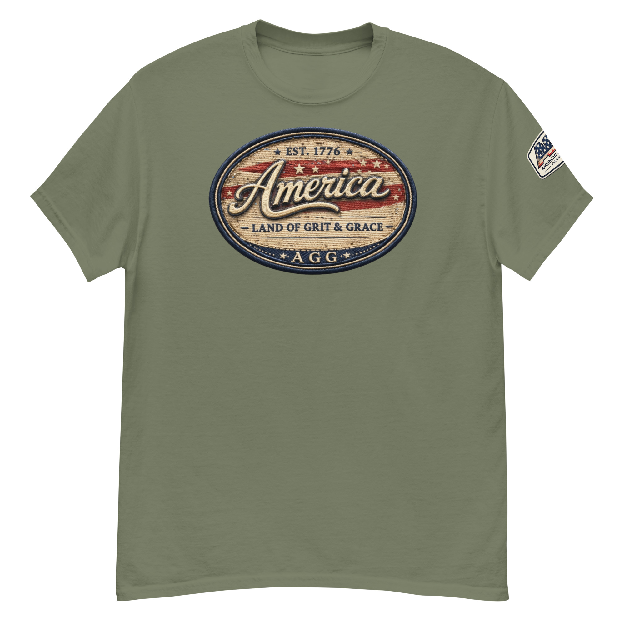 America Heritage – Land of Grit & Grace Unisex Classic Tee | Patriotic American T-Shirt - Image 26