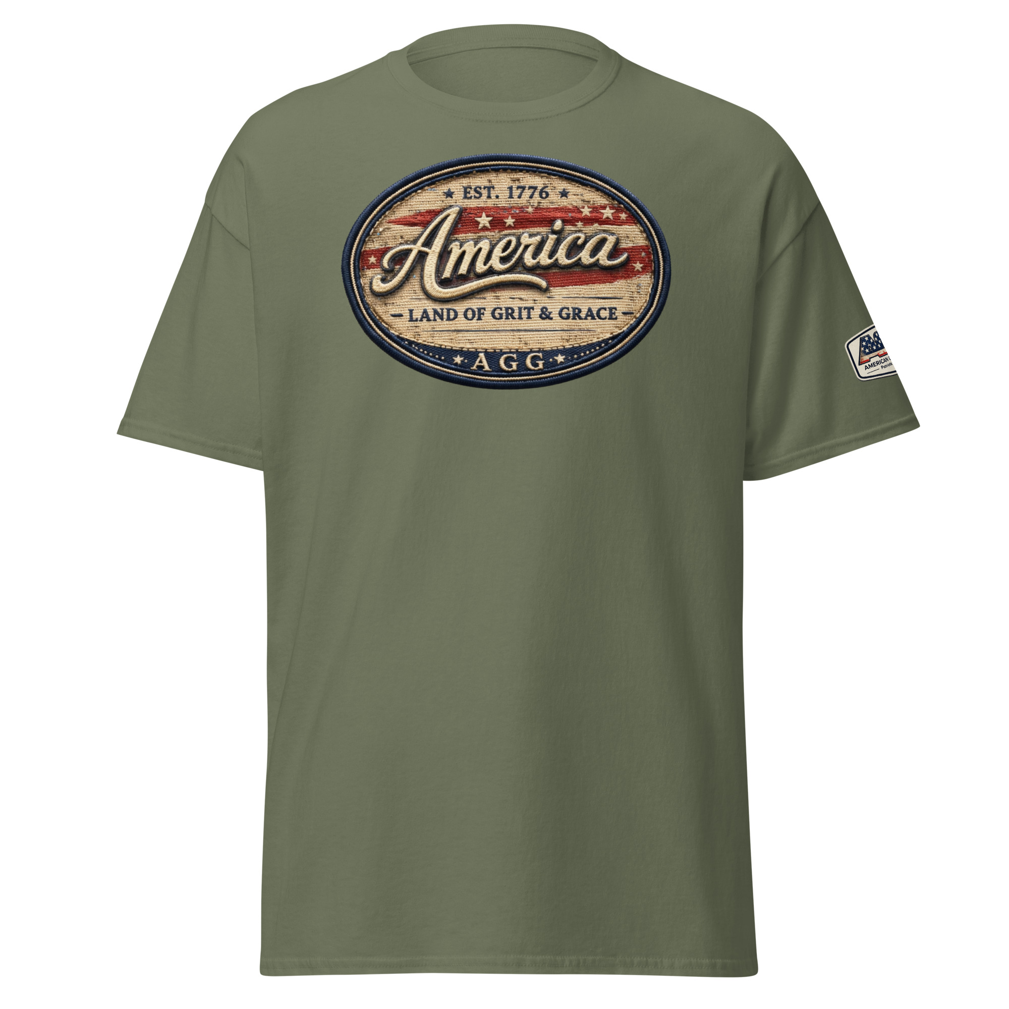 America Heritage – Land of Grit & Grace Unisex Classic Tee | Patriotic American T-Shirt - Image 18