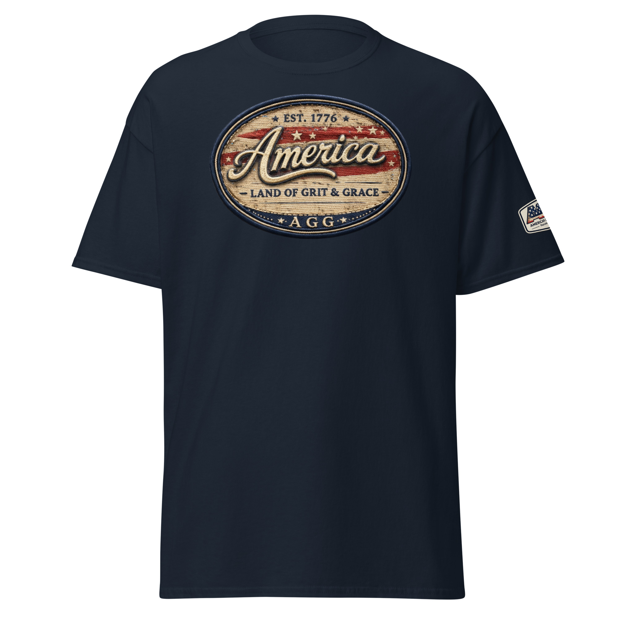 America Heritage – Land of Grit & Grace Unisex Classic Tee | Patriotic American T-Shirt - Image 16