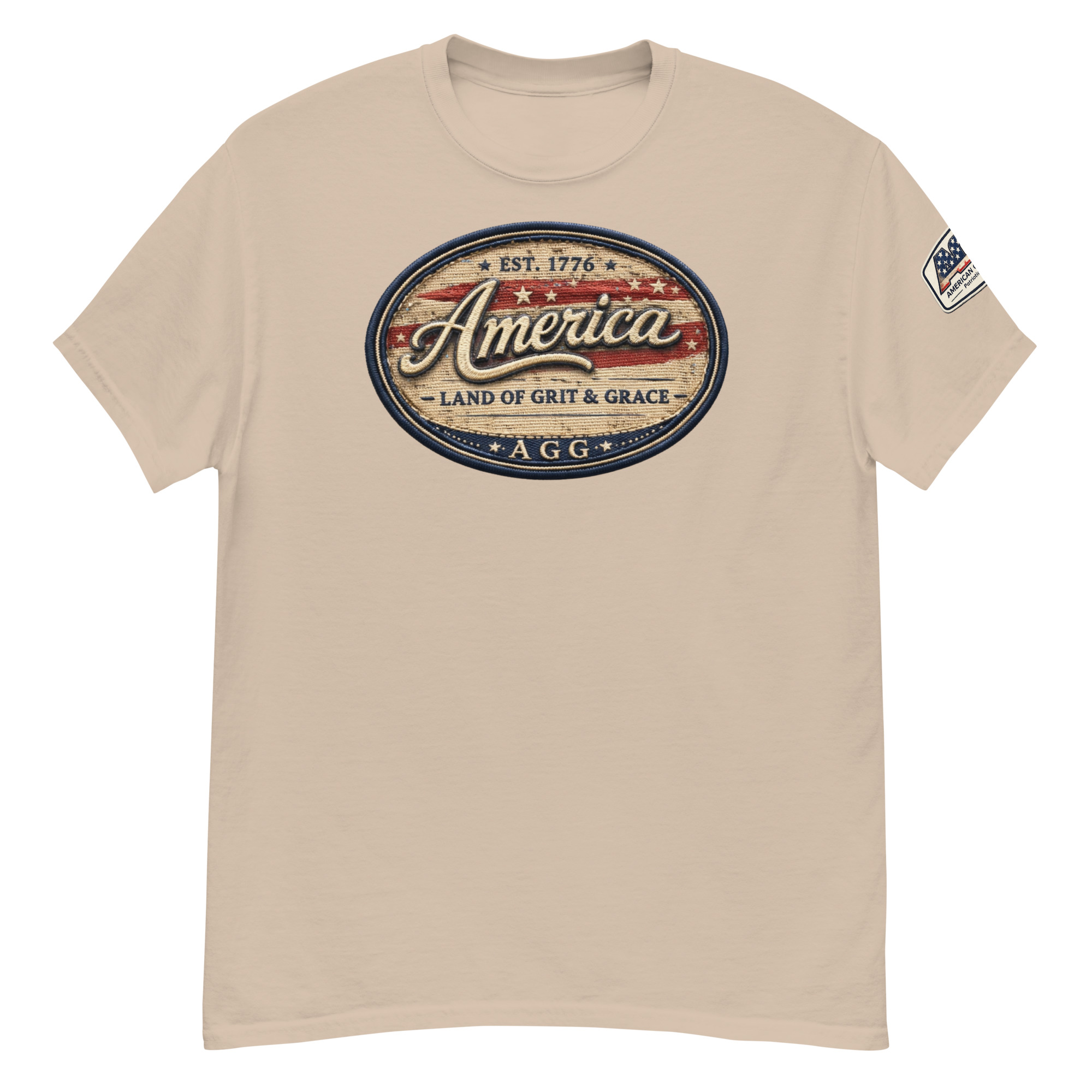 America Heritage – Land of Grit & Grace Unisex Classic Tee | Patriotic American T-Shirt - Image 29