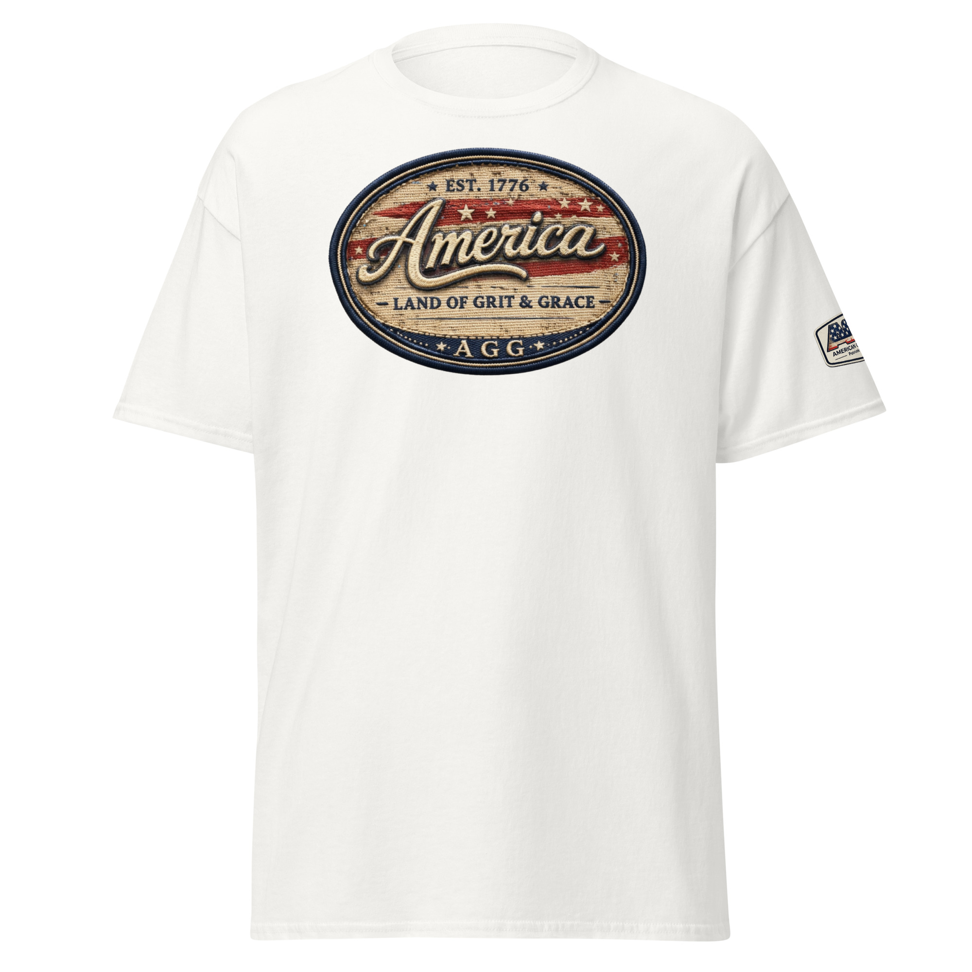 America Heritage – Land of Grit & Grace Unisex Classic Tee | Patriotic American T-Shirt - Image 22