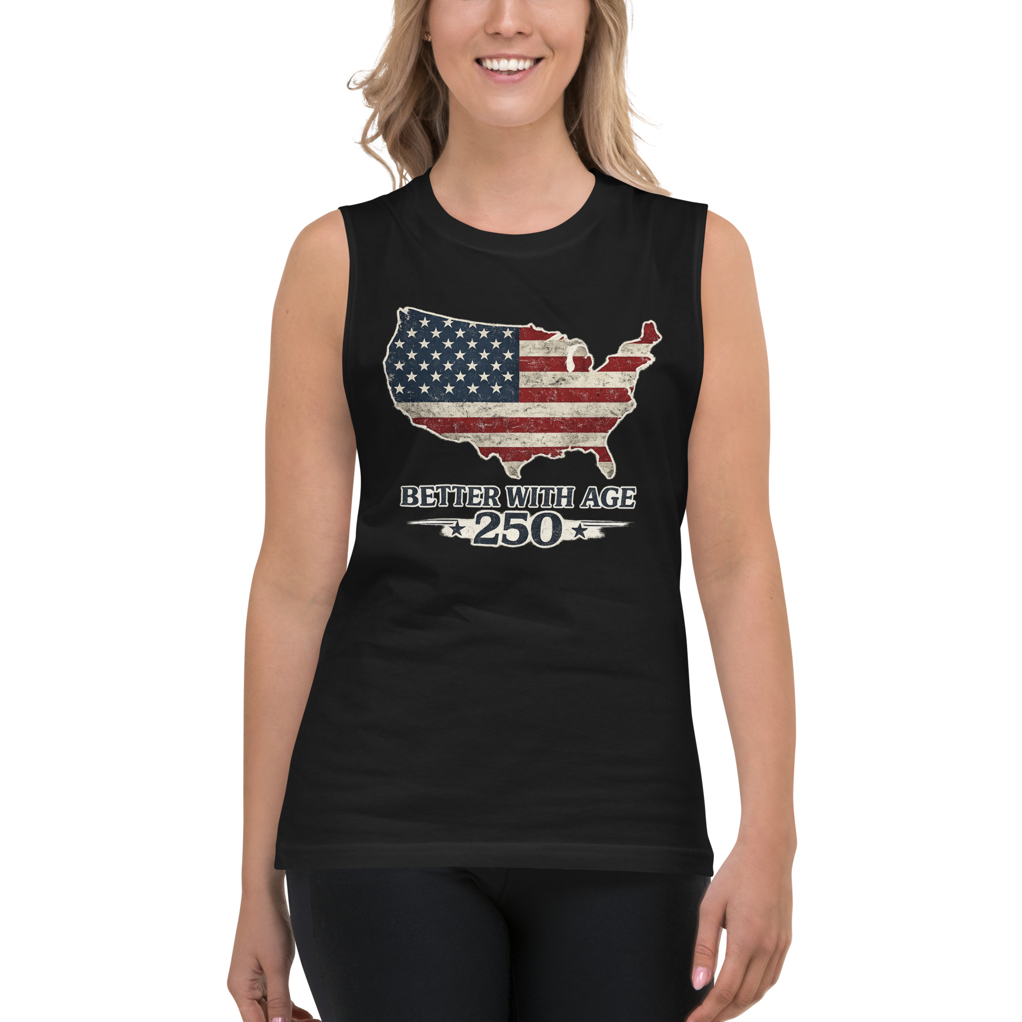 Better With Age 250 – Patriotic Men’s Muscle Tank | America 250 Edition - Image 23