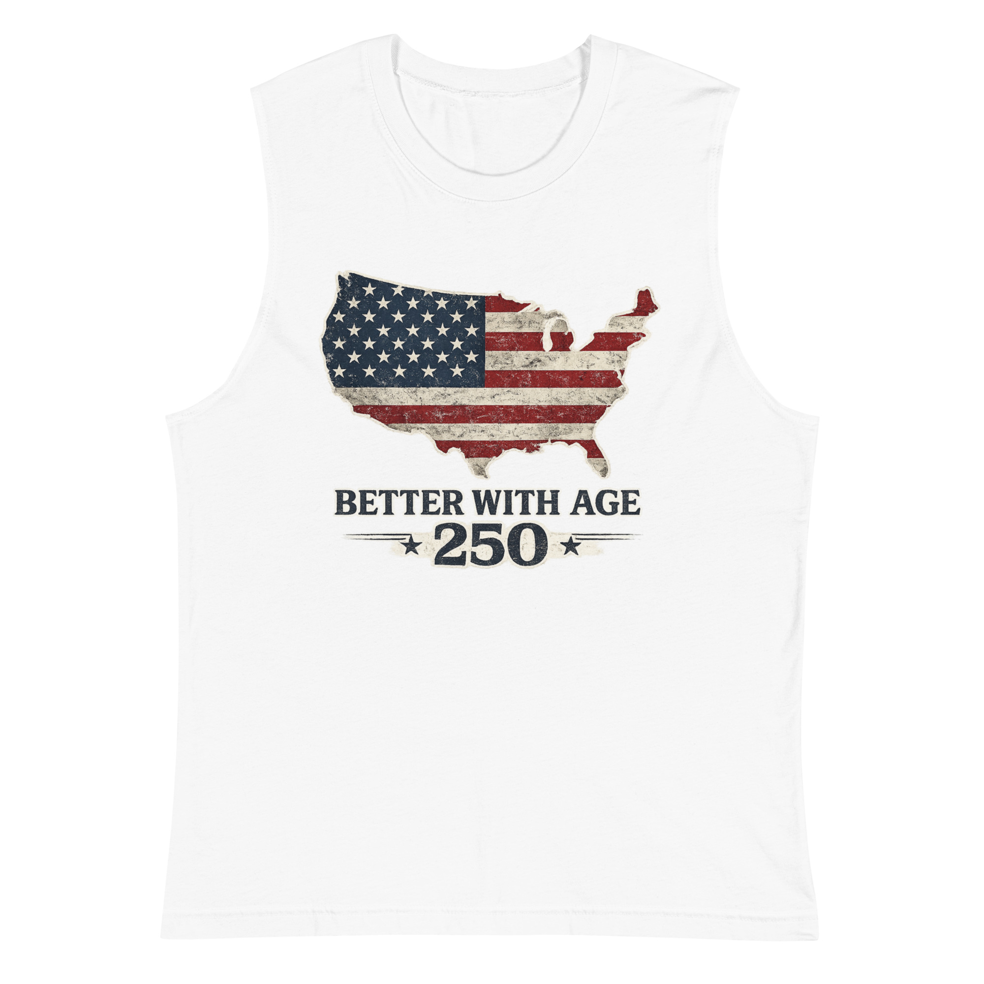 Better With Age 250 – Patriotic Men’s Muscle Tank | America 250 Edition - Image 14