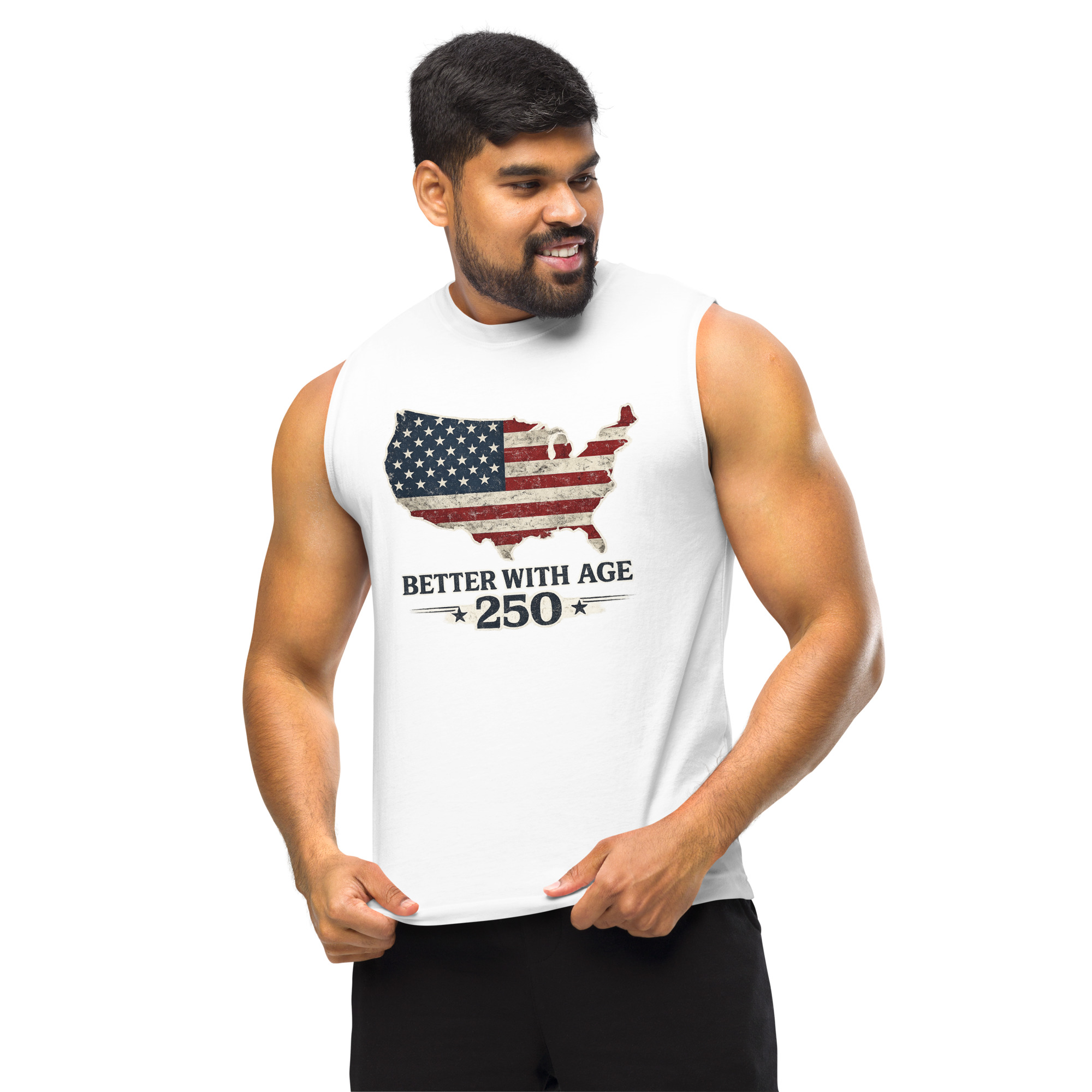 Better With Age 250 – Patriotic Men’s Muscle Tank | America 250 Edition - Image 29