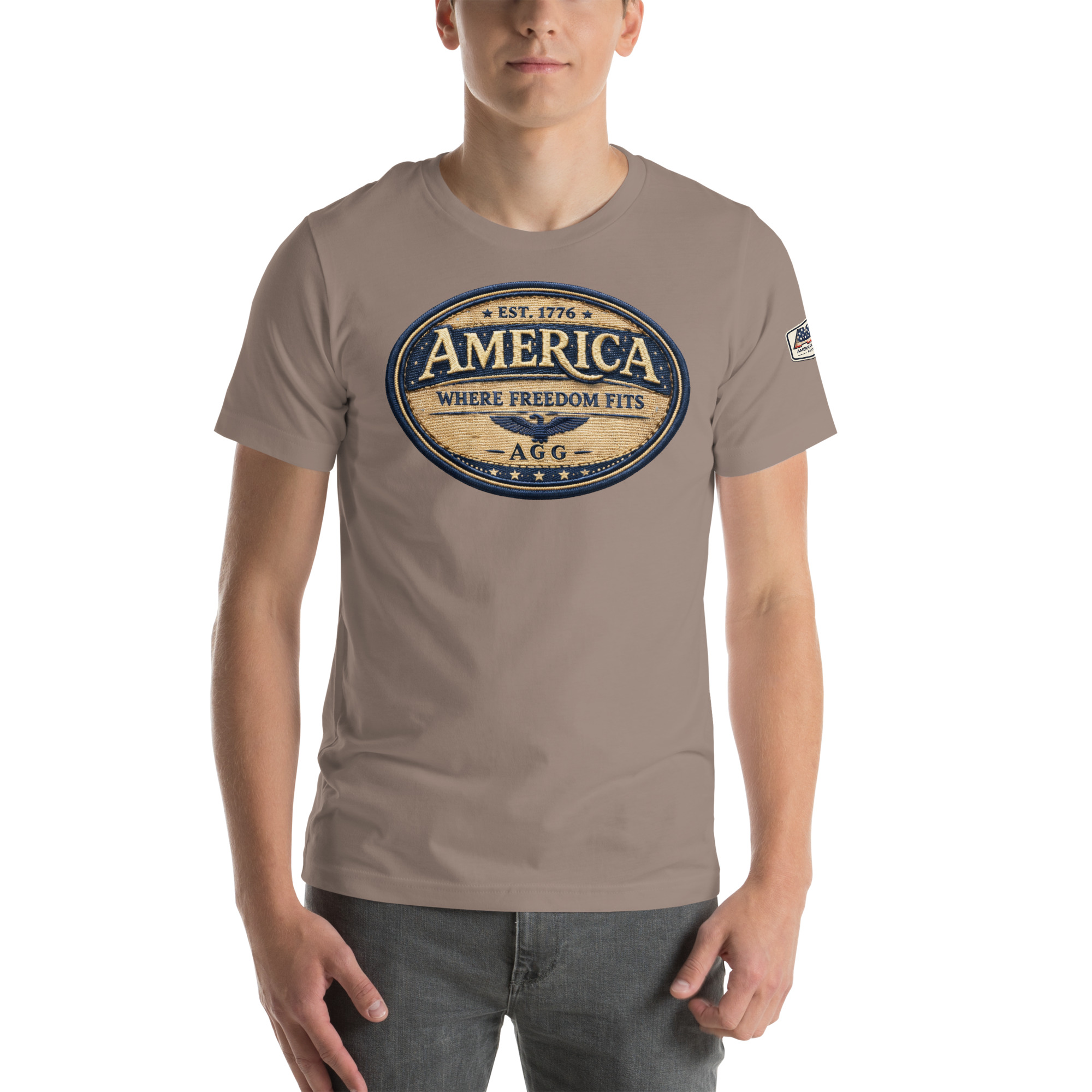 American Heritage – Where Freedom Fits Unisex Tee | Bella + Canvas 3001 - Image 43
