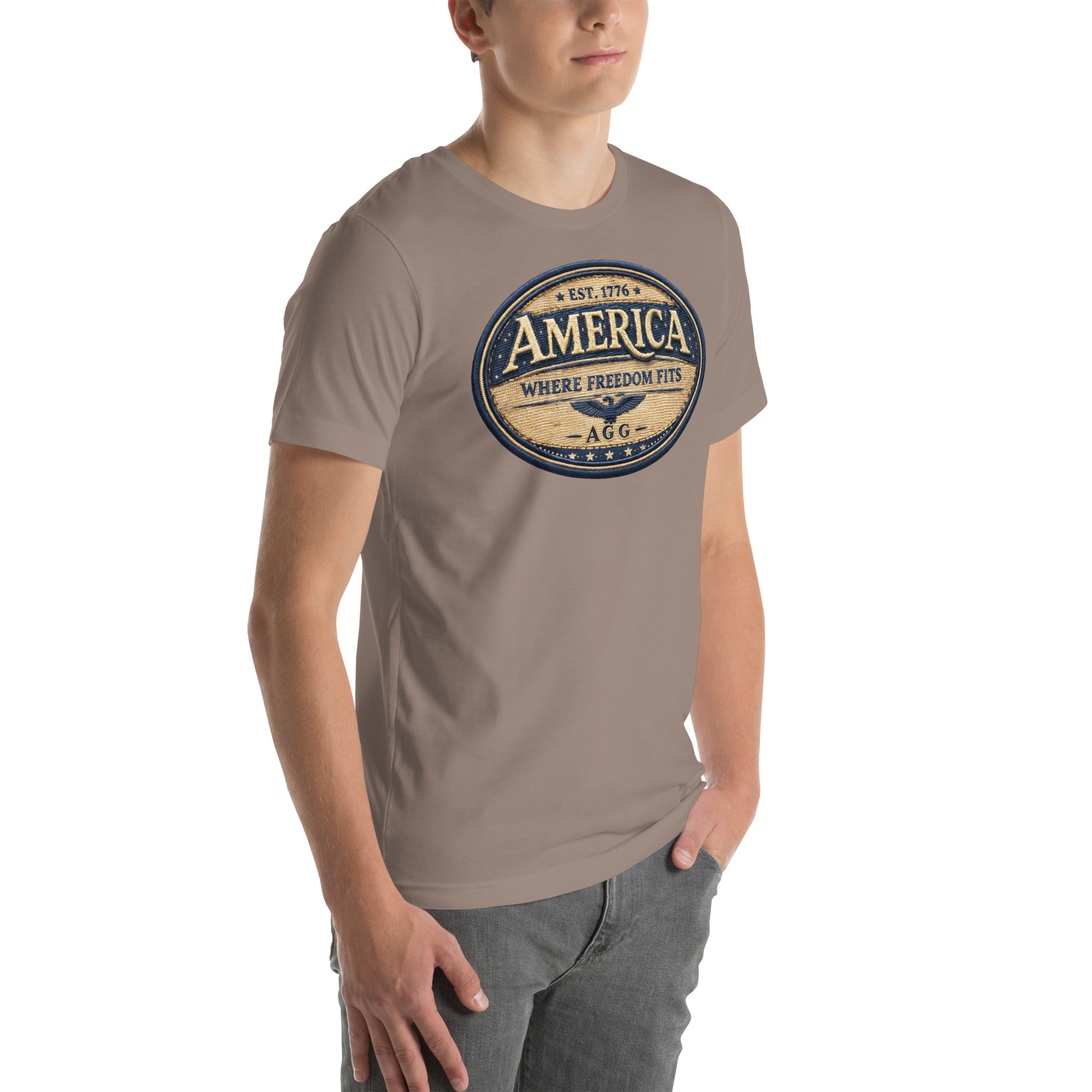 American Heritage – Where Freedom Fits Unisex Tee | Bella + Canvas 3001 - Image 48