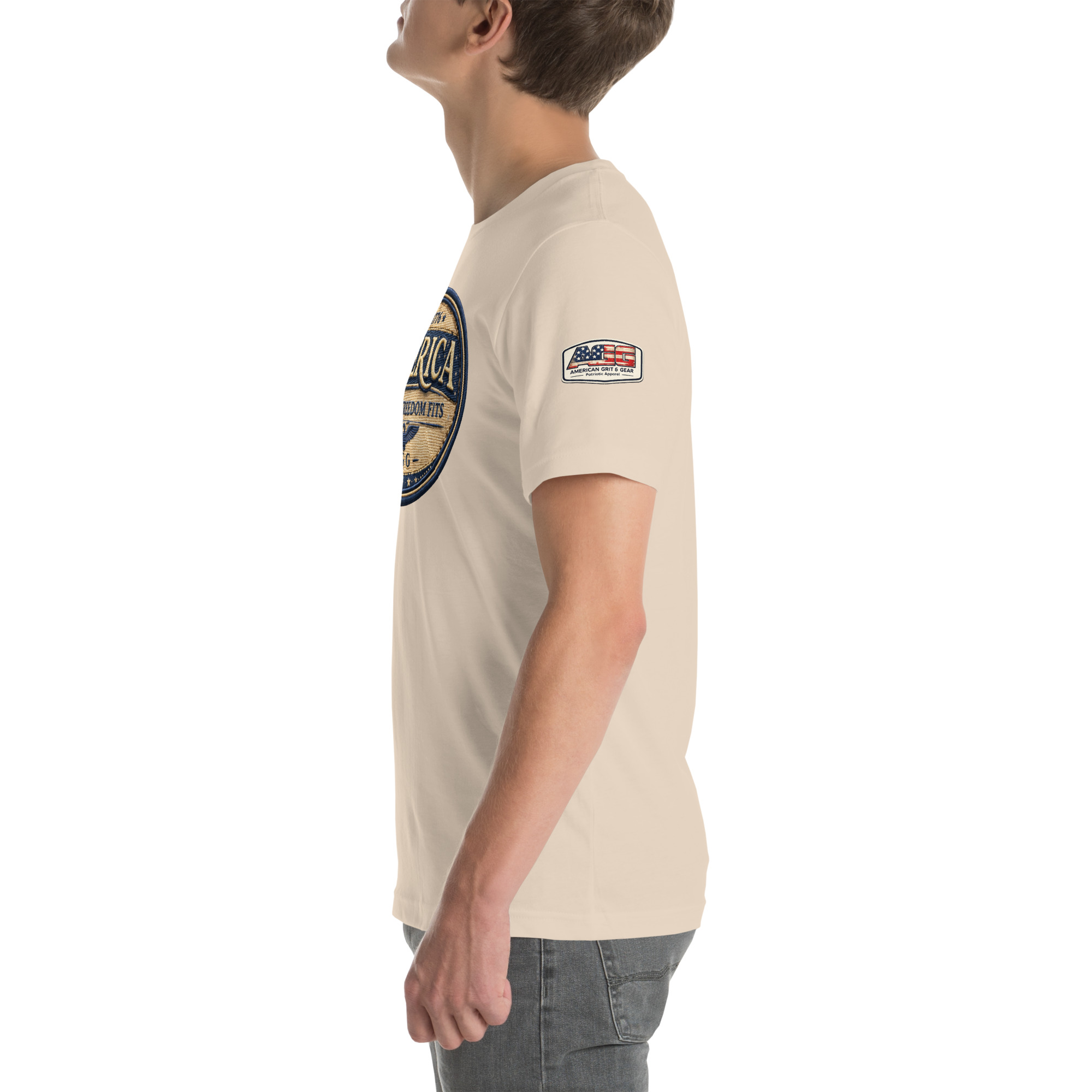 American Heritage – Where Freedom Fits Unisex Tee | Bella + Canvas 3001 - Image 51