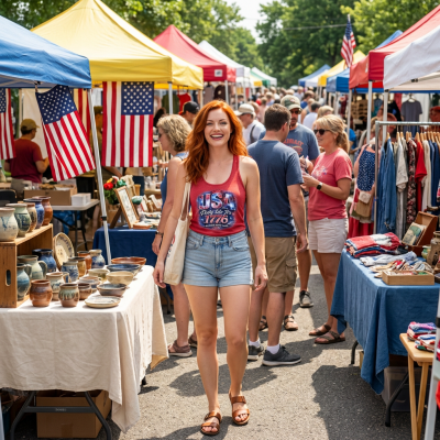 USA Party Like It’s 1776 Women’s Racerback Tank Top – Patriotic Summer Tank