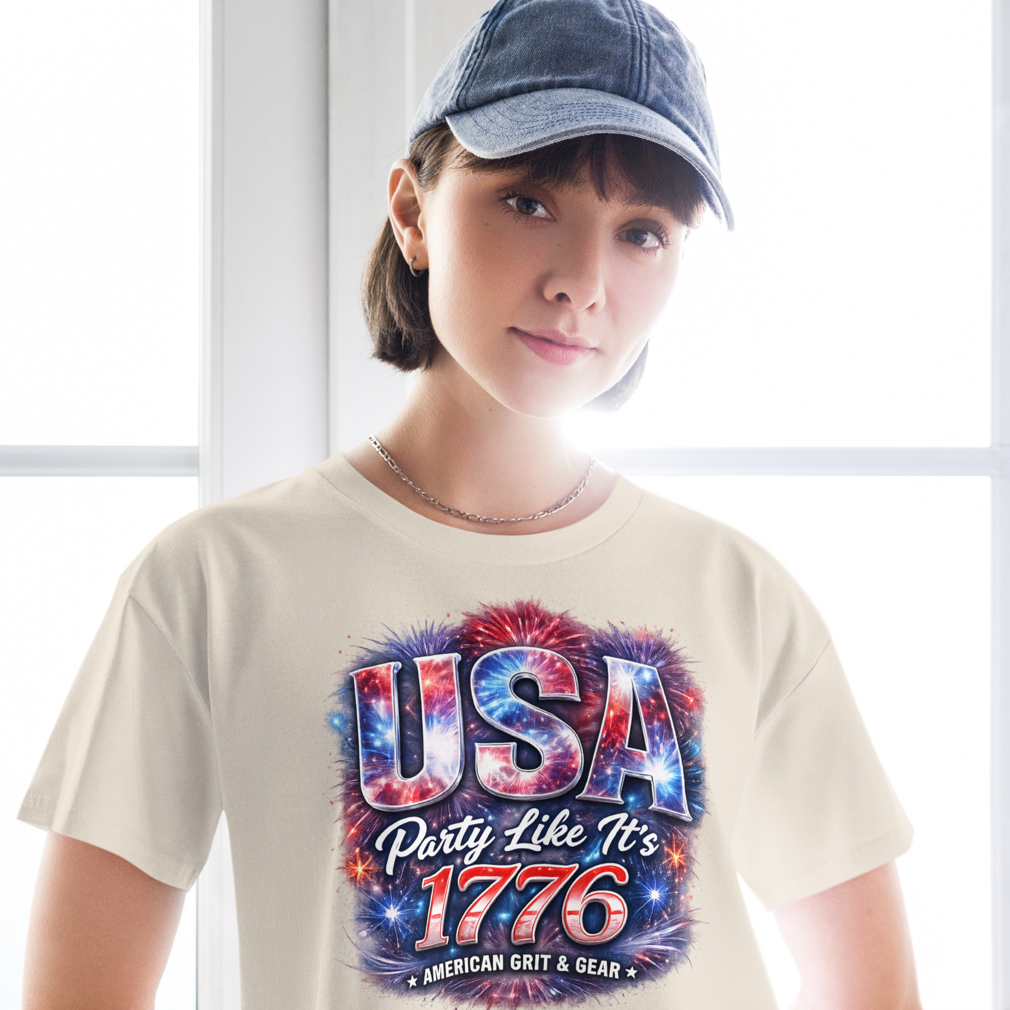 USA Party Like It’s 1776 Women’s Crop Top – Patriotic Festival Shirt - Image 45