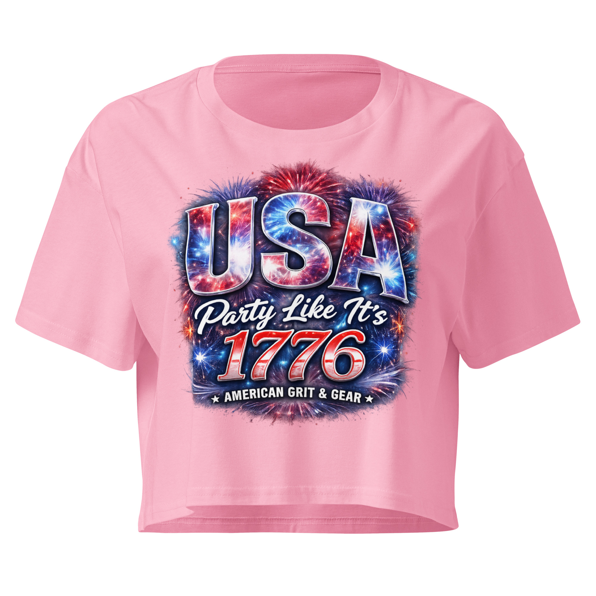 USA Party Like It’s 1776 Women’s Crop Top – Patriotic Festival Shirt - Image 15