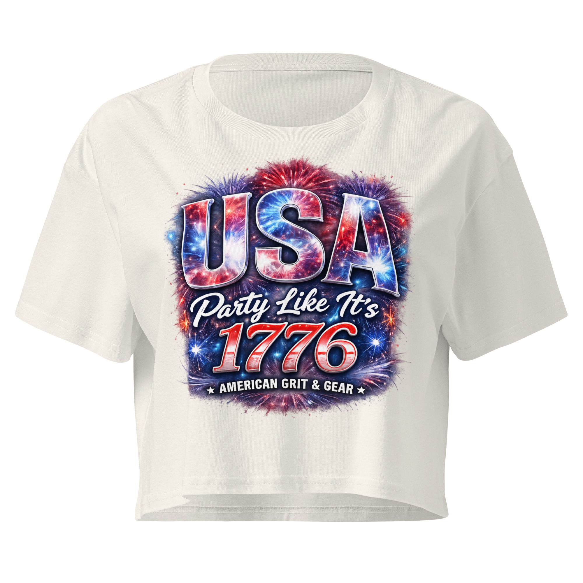 USA Party Like It’s 1776 Women’s Crop Top – Patriotic Festival Shirt - Image 20