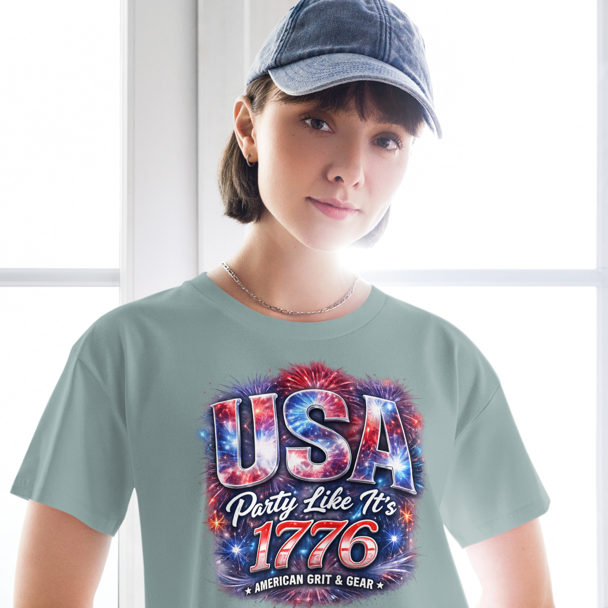 USA Party Like It’s 1776 Women’s Crop Top – Patriotic Festival Shirt - Image 43