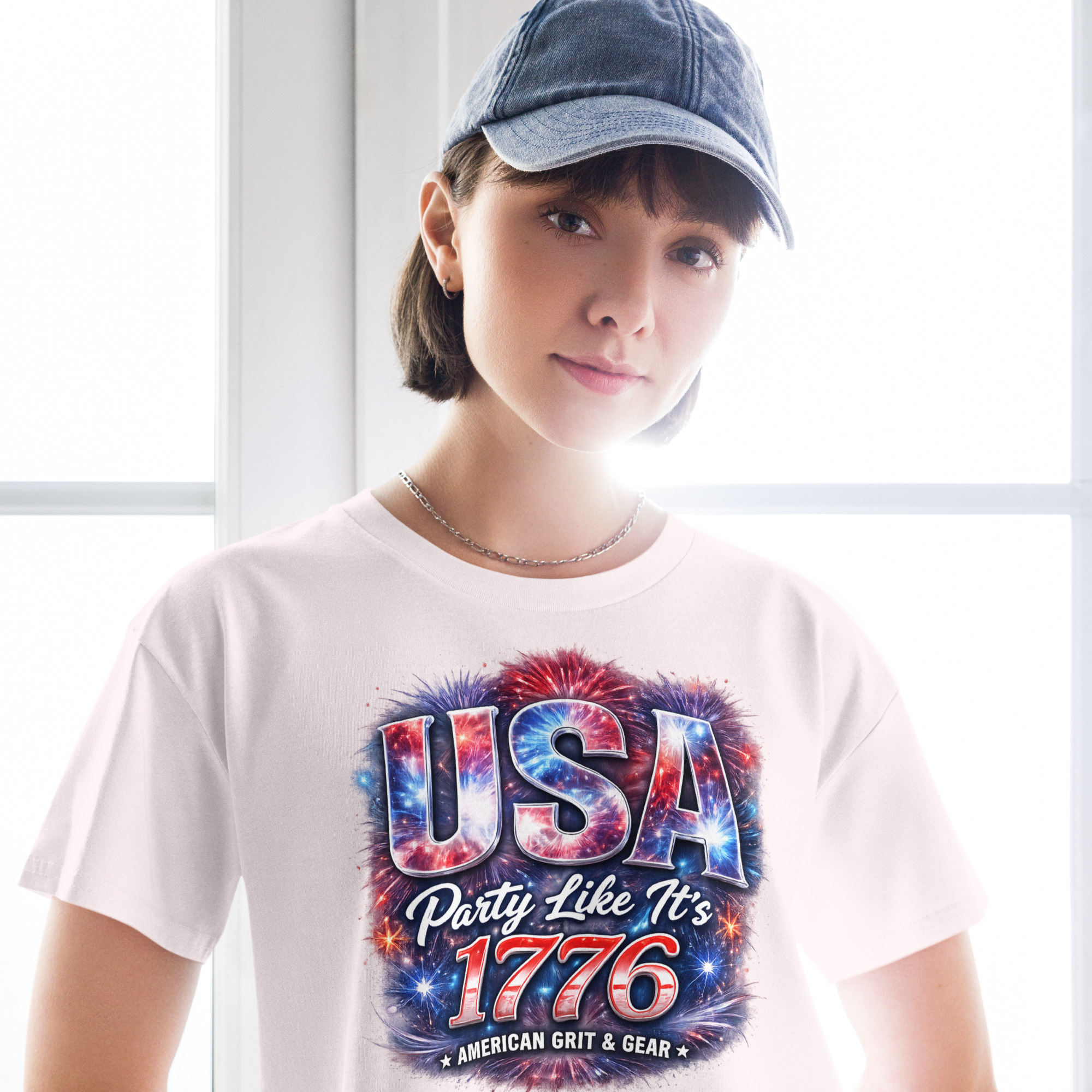 USA Party Like It’s 1776 Women’s Crop Top – Patriotic Festival Shirt - Image 46