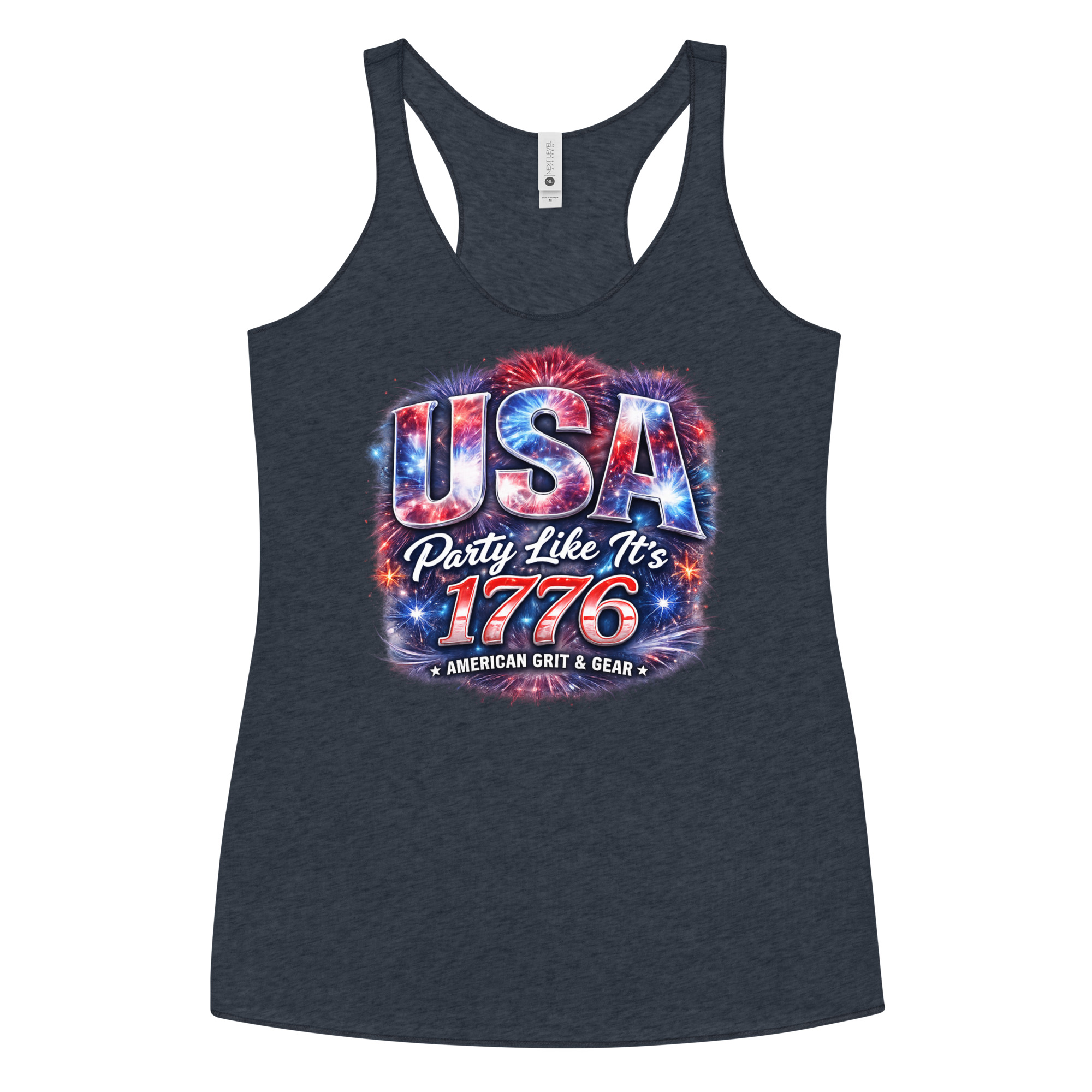 USA Party Like It’s 1776 Women’s Racerback Tank Top – Patriotic Summer Tank - Image 19