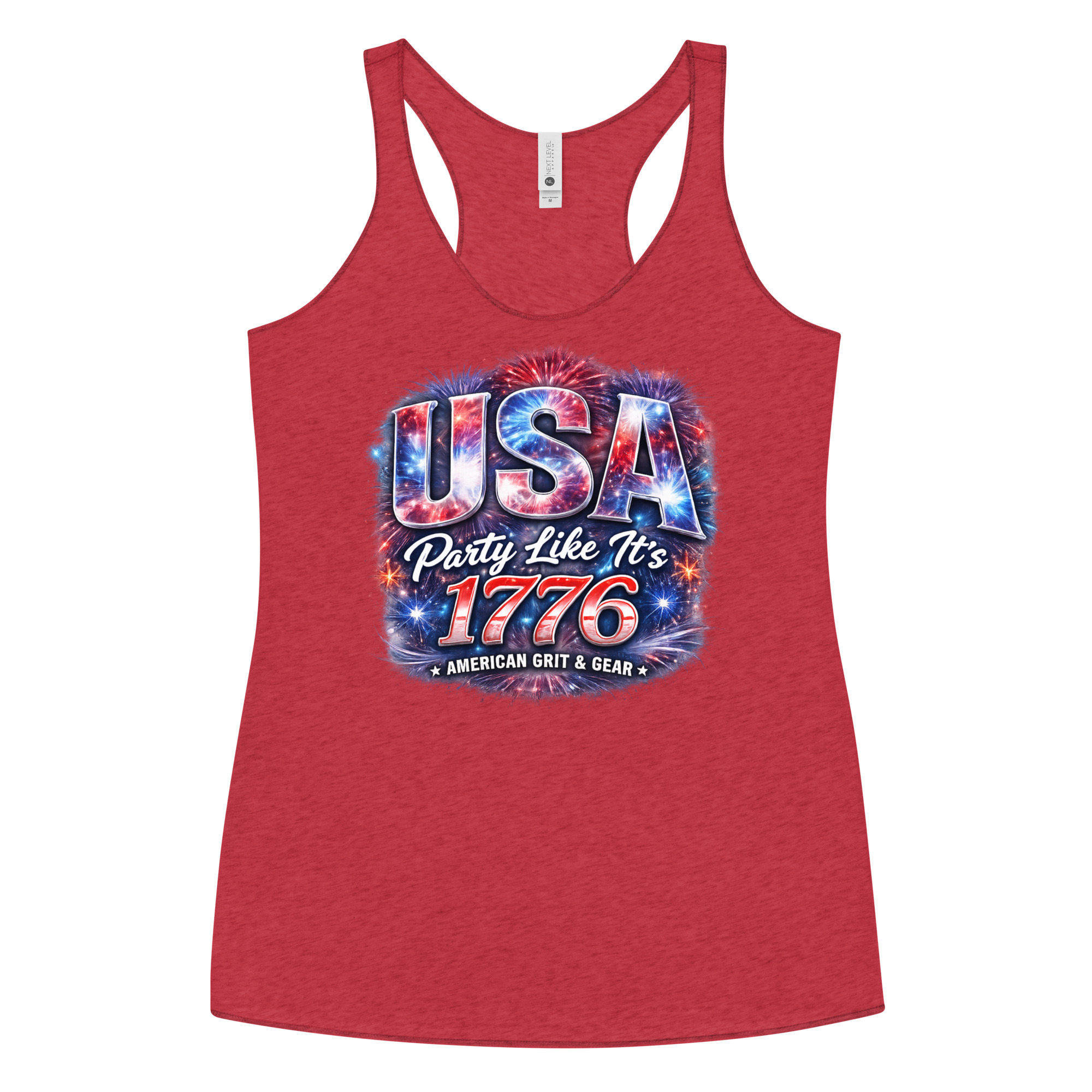 USA Party Like It’s 1776 Women’s Racerback Tank Top – Patriotic Summer Tank - Image 20