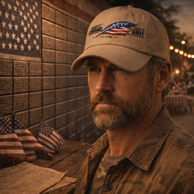 Signed in Courage – Lived in Grit Patriotic Hat