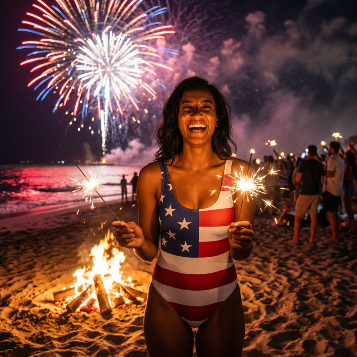 USA Stars & Stripes - One Piece Swimsuit - Image 5