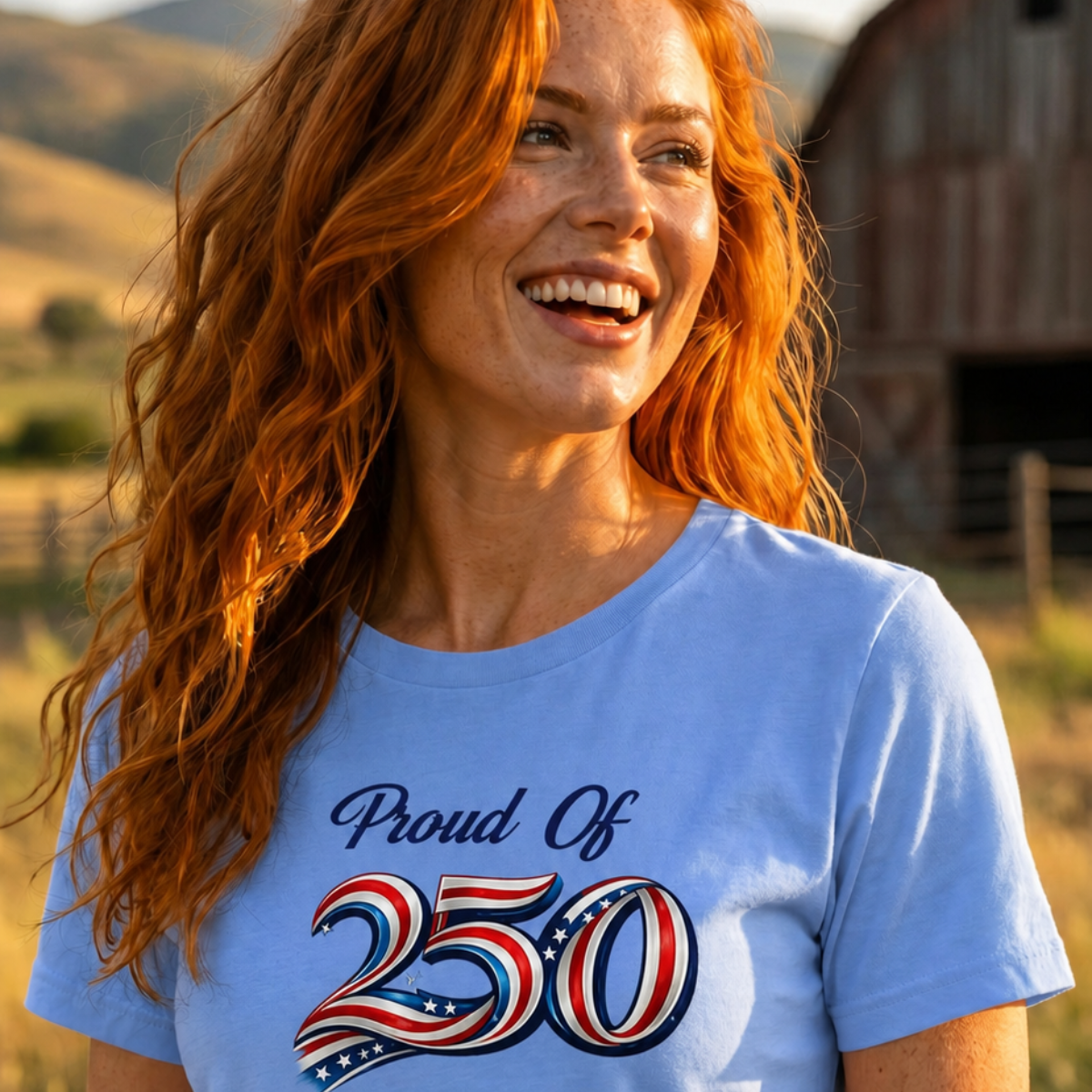 Women's Proud of 250 blue shirt