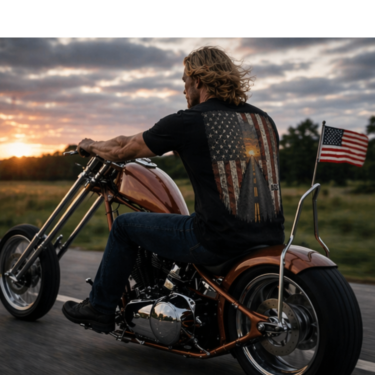 Merica Rides patriotic t-shirt